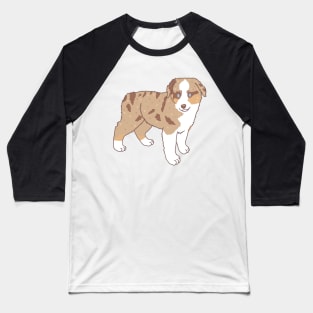 Red Merle Aussie Puppy Baseball T-Shirt